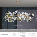 DecorBites™ Ginkgo Leaf Crystal Chandelier: Nordic Design Tree Branch Hanging Light
