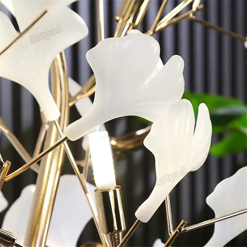 DecorBites™ Ginkgo Leaf Floor Lamp for Living Room Bedroom Reading LED Floor Light