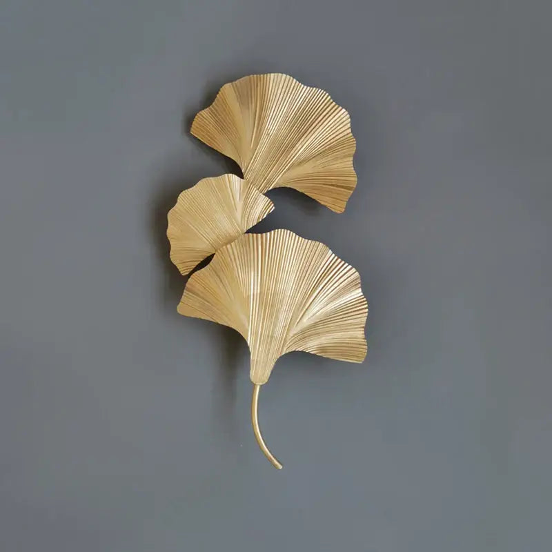 DecorBites™ Ginkgo Leaf Gold Wall Lamp for Hotel Bedroom and Corridor