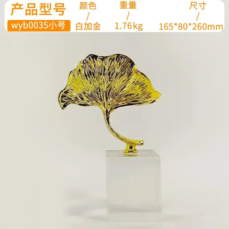 DecorBites™ Ginkgo Leaf Metal Sculpture Home Decor Accent