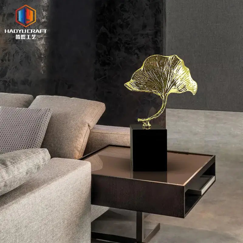 DecorBites™ Ginkgo Leaf Metal Sculpture Home Decor Accent