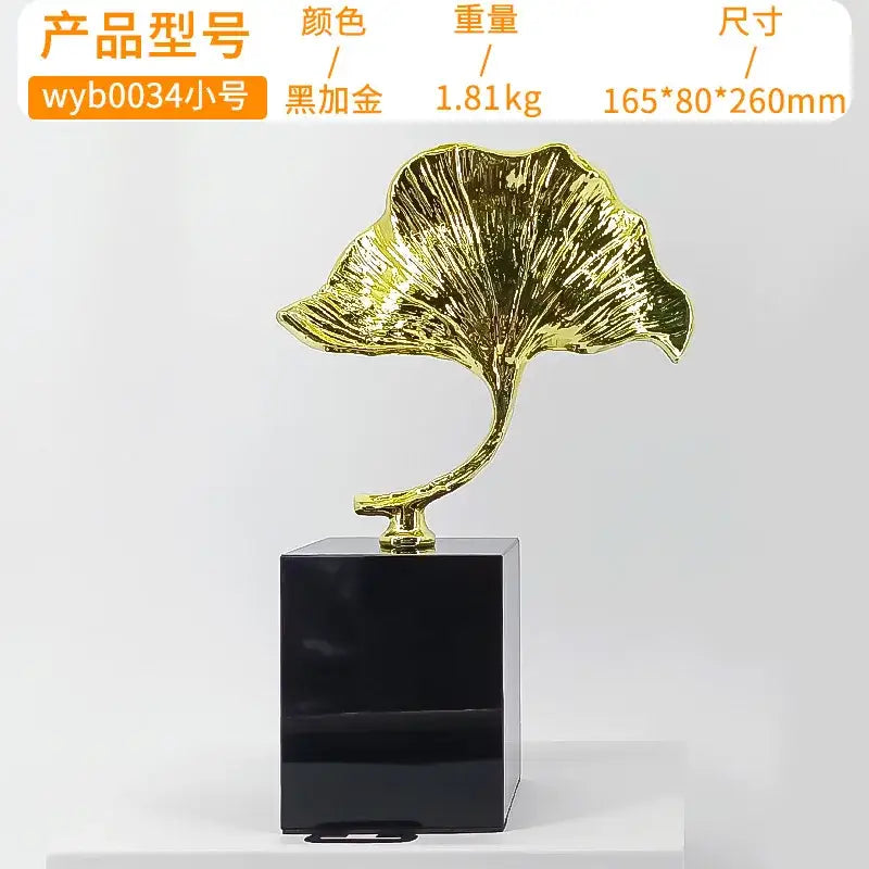 DecorBites™ Ginkgo Leaf Metal Sculpture Home Decor Accent