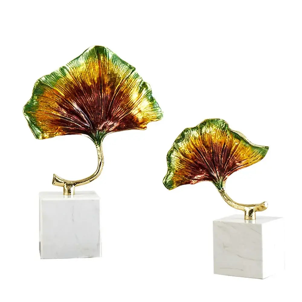 DecorBites™ Ginkgo Leaf Metal Sculpture Home Decor Figurine