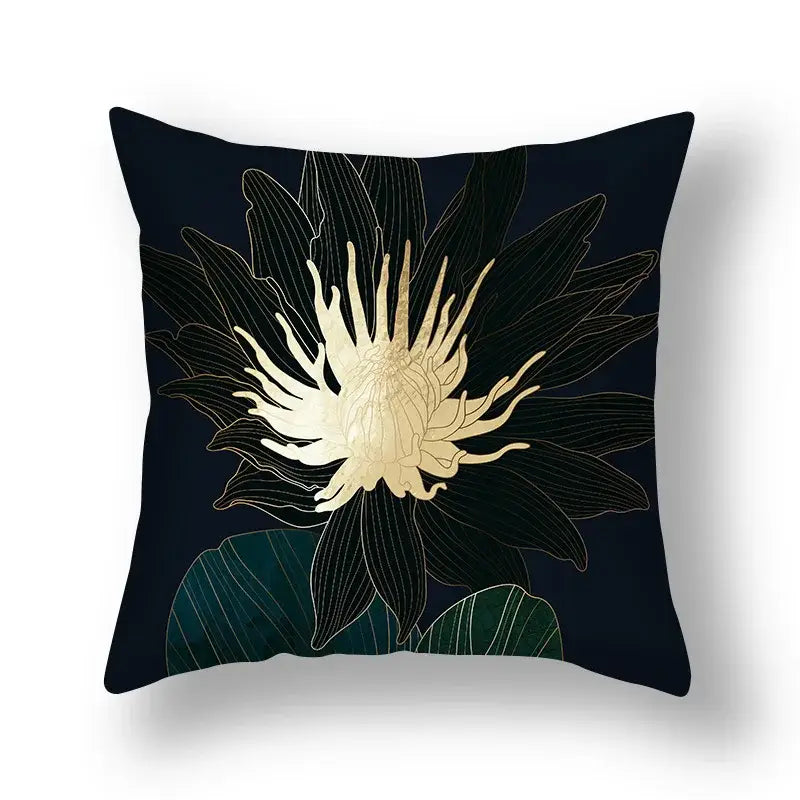 DecorBites™ Ginkgo Leaves Print Sofa Pillowcase 45x45cm Modern Nordic Chair Cushion Cover