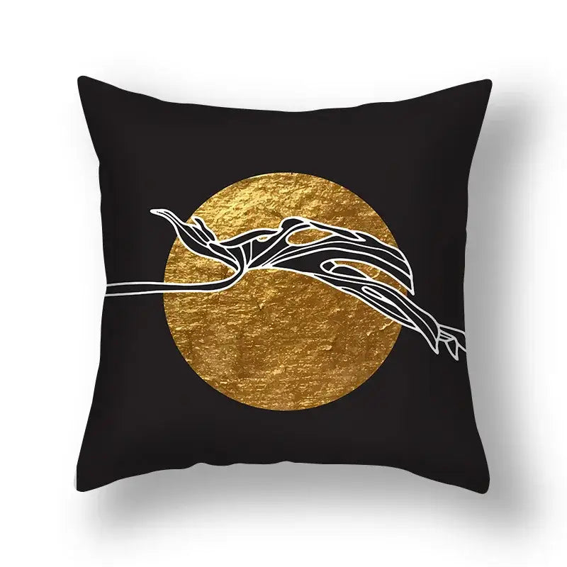 DecorBites™ Ginkgo Leaves Print Sofa Pillowcase 45x45cm Modern Nordic Chair Cushion Cover