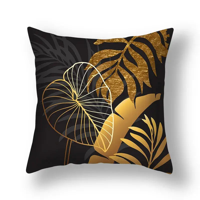 DecorBites™ Ginkgo Leaves Print Sofa Pillowcase 45x45cm Modern Nordic Chair Cushion Cover