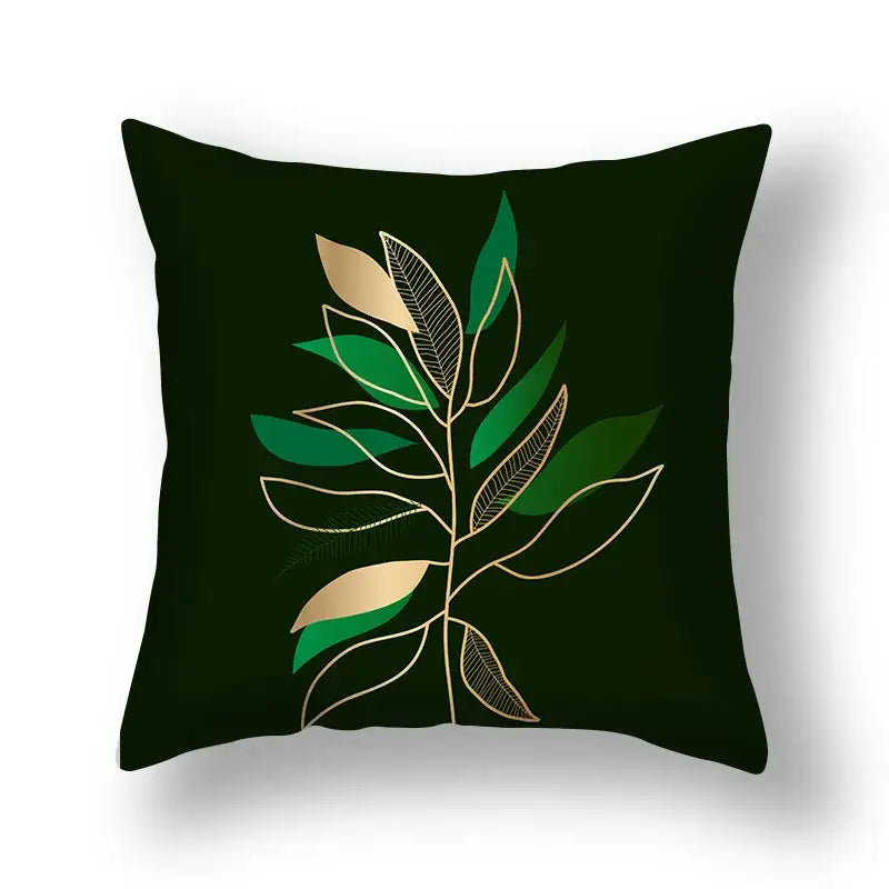 DecorBites™ Ginkgo Leaves Print Sofa Pillowcase 45x45cm Modern Nordic Chair Cushion Cover