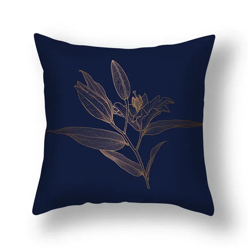 DecorBites™ Ginkgo Leaves Print Sofa Pillowcase 45x45cm Modern Nordic Chair Cushion Cover