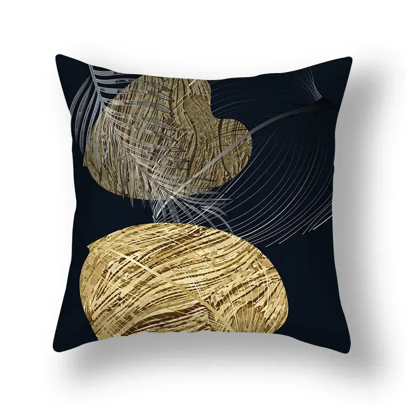 DecorBites™ Ginkgo Leaves Print Sofa Pillowcase 45x45cm Modern Nordic Chair Cushion Cover