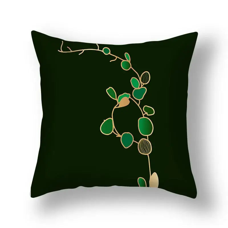 DecorBites™ Ginkgo Leaves Print Sofa Pillowcase 45x45cm Modern Nordic Chair Cushion Cover