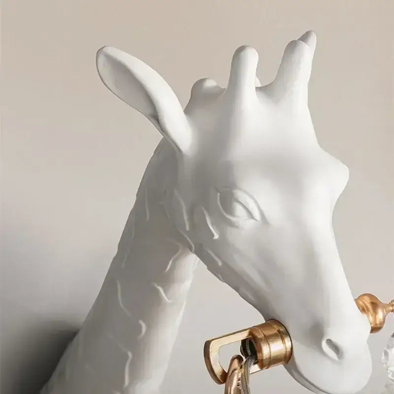 DecorBites™ Giraffe Love Wall Lamp: Resin Animal Atmosphere Bedside Lighting for Cute Room Decor