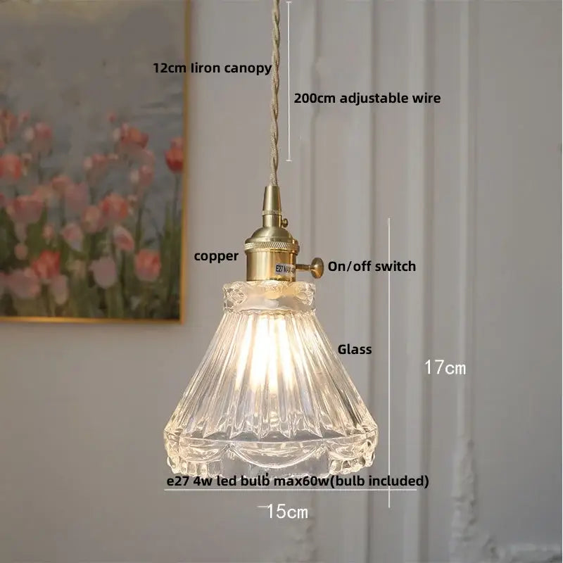 DecorBites™ Glabe Glass LED Pendant Light Fixture, Nordic Modern Design for Bedroom, Kitchen, Aisle