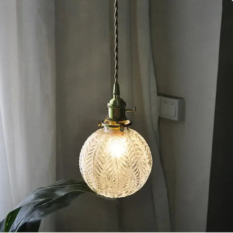 DecorBites™ Glabe Glass LED Pendant Light Fixture, Nordic Modern Design for Bedroom, Kitchen, Aisle