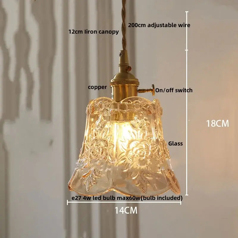 DecorBites™ Glabe Glass LED Pendant Light Fixture, Nordic Modern Design for Bedroom, Kitchen, Aisle