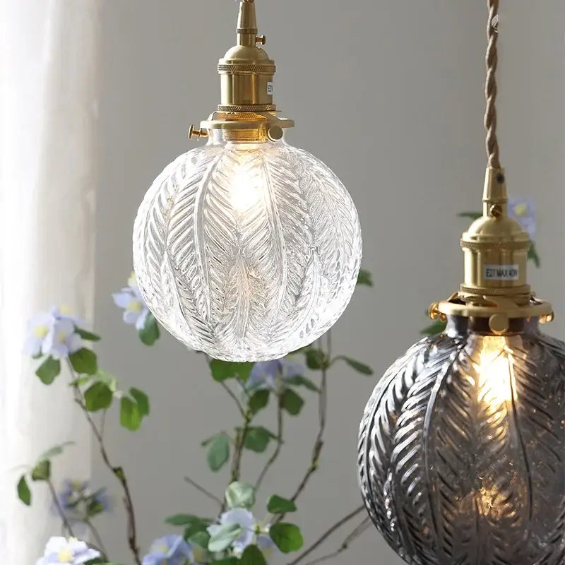 DecorBites™ Glabe Glass LED Pendant Light Fixture, Nordic Modern Design for Bedroom, Kitchen, Aisle
