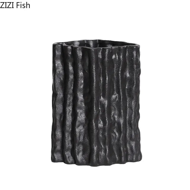 DecorBites™ Glacial Ceramic Vase: Hydroponic Flower Pots, Desk Decoration, Room Aesthetic Decor
