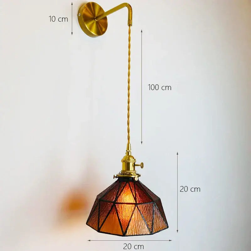 DecorBites™ Glass Adjustable LED Sconce Wall Light for Bedroom Home Decor