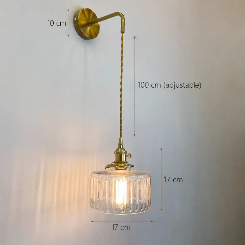 DecorBites™ Glass Adjustable LED Sconce Wall Light for Bedroom Home Decor