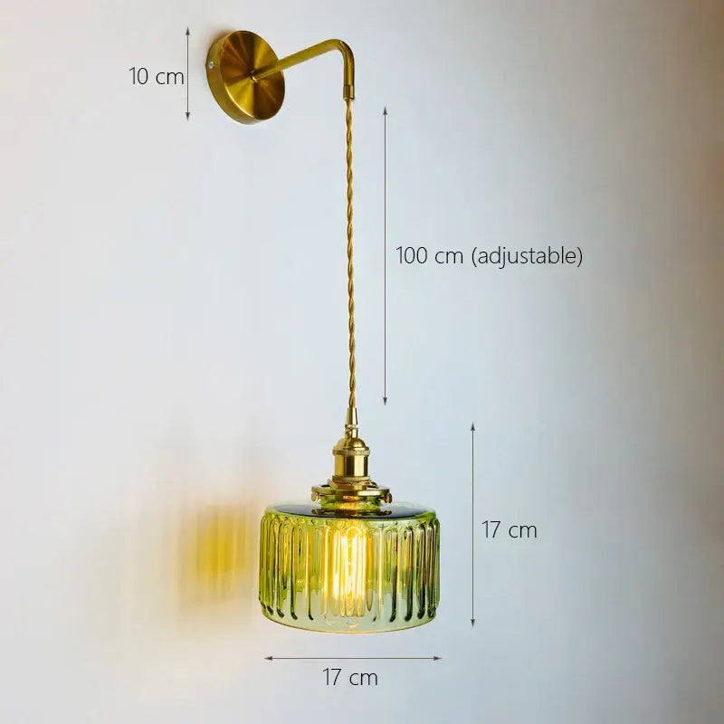 DecorBites™ Glass Adjustable LED Sconce Wall Light for Bedroom Home Decor