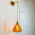DecorBites™ Glass Adjustable LED Sconce Wall Light for Bedroom Home Decor