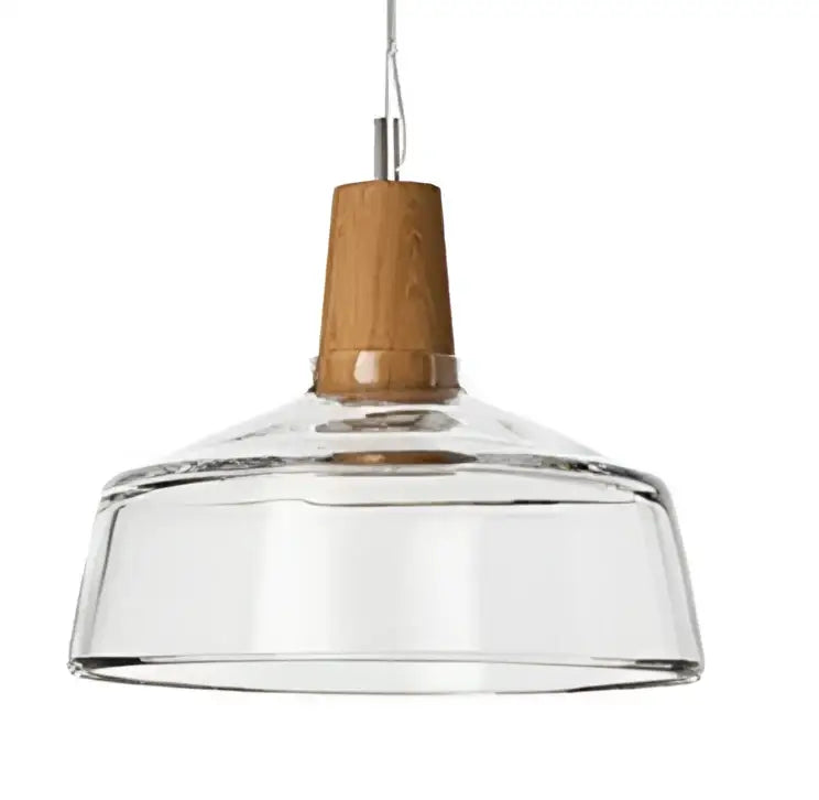 DecorBites™ Glass and Wood Pendant Light for Modern American Retro Dining Loft Decor