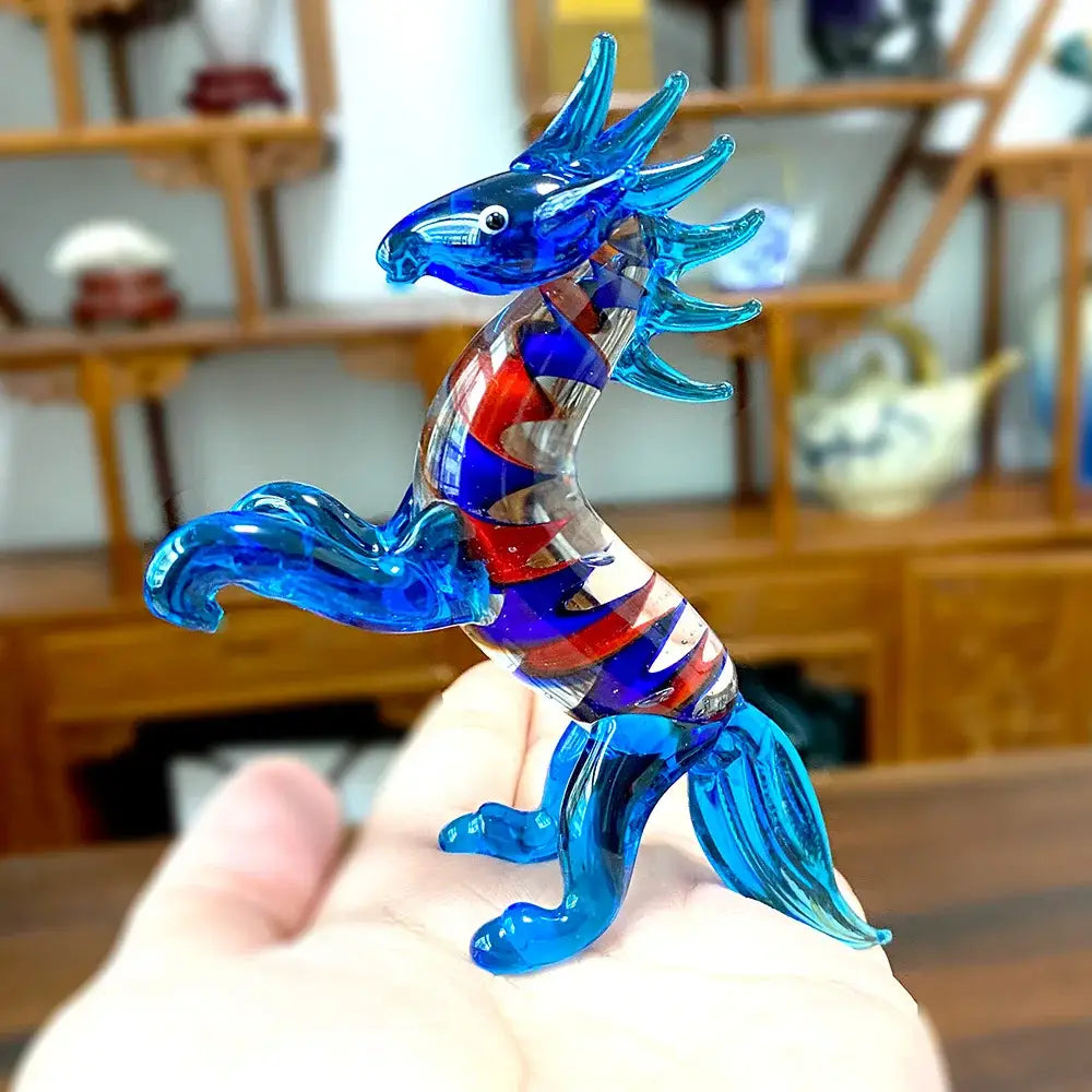 DecorBites™ Glass Animal Figurines: Hand Blown Art Collectibles for Home Decor & Gifts