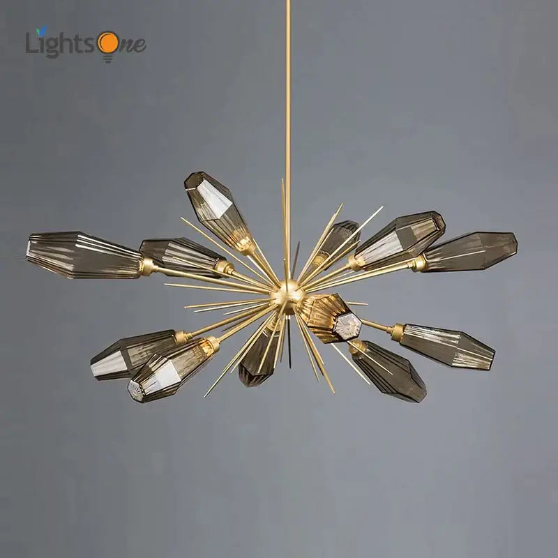 DecorBites™ Glass Art Chandelier for Living Room, Bedroom, Study - Modern Minimalist Design