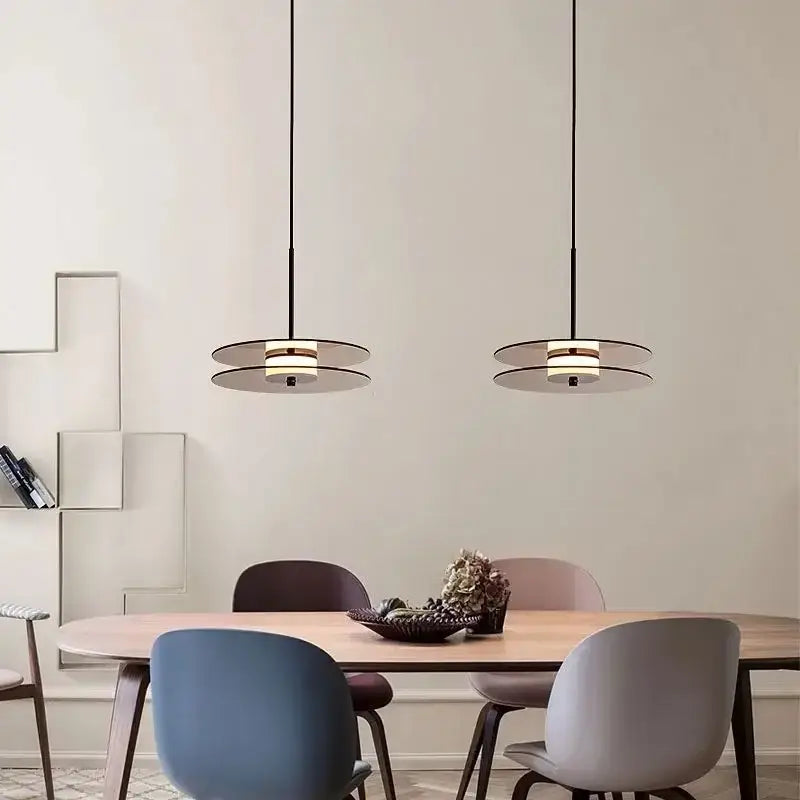 DecorBites™ Glass Art Chandelier: Nordic Minimalist LED Pendant Light for Home, Cafe, Bar