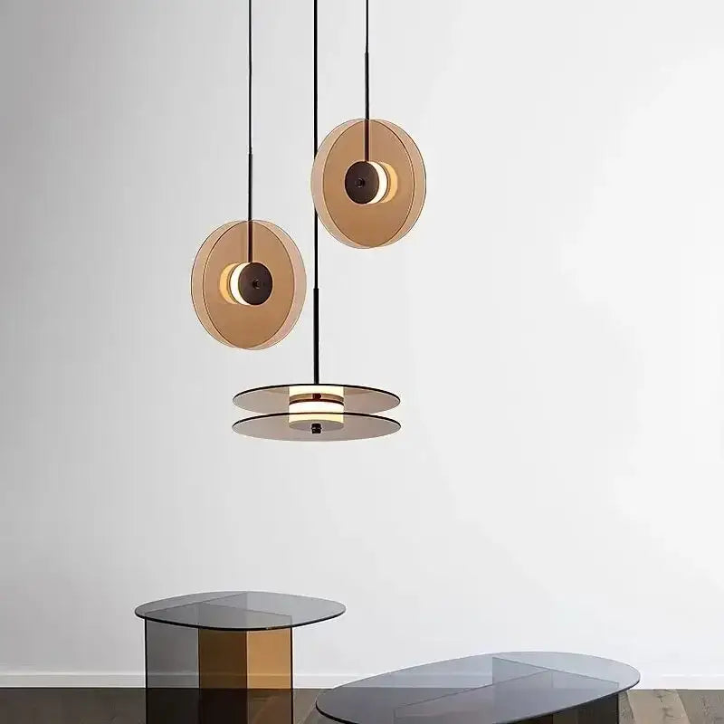 DecorBites™ Glass Art Chandelier: Nordic Minimalist LED Pendant Light for Home, Cafe, Bar