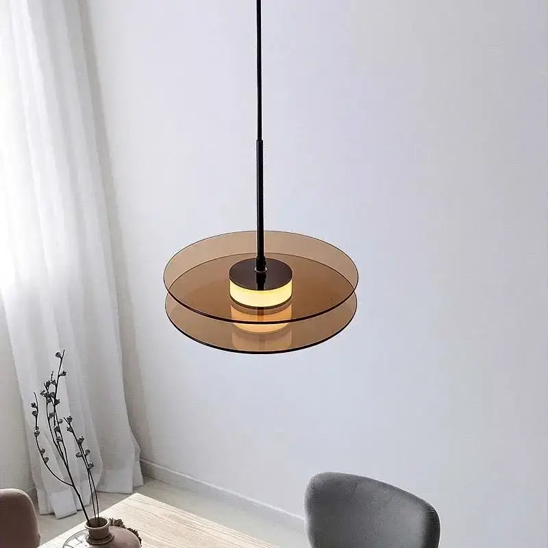 DecorBites™ Glass Art Chandelier: Nordic Minimalist LED Pendant Light for Home, Cafe, Bar
