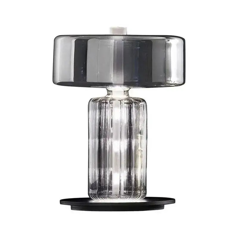 DecorBites™ Glass Art Desk Lamp: Nordic Minimalist Design for Bedroom and Living Room