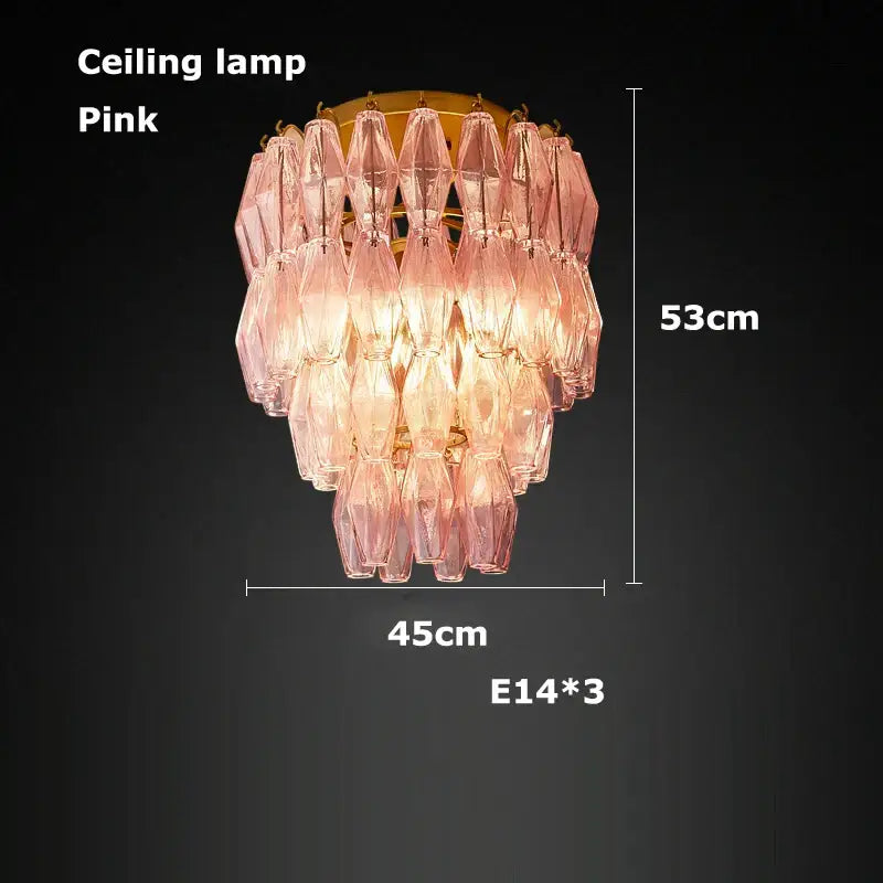 DecorBites™ Glass Art LED Chandelier for Living Room