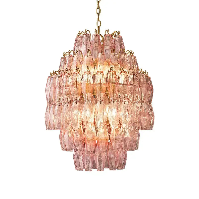 DecorBites™ Glass Art LED Chandelier for Living Room