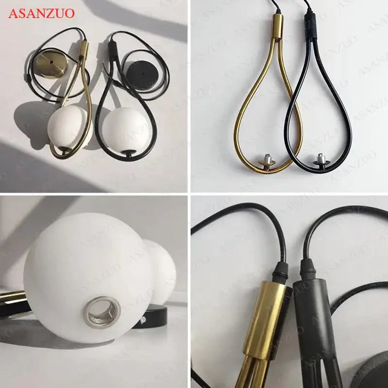 DecorBites™ Glass Ball Brass Pendant Light - Nordic Bedroom Simple Home Decor