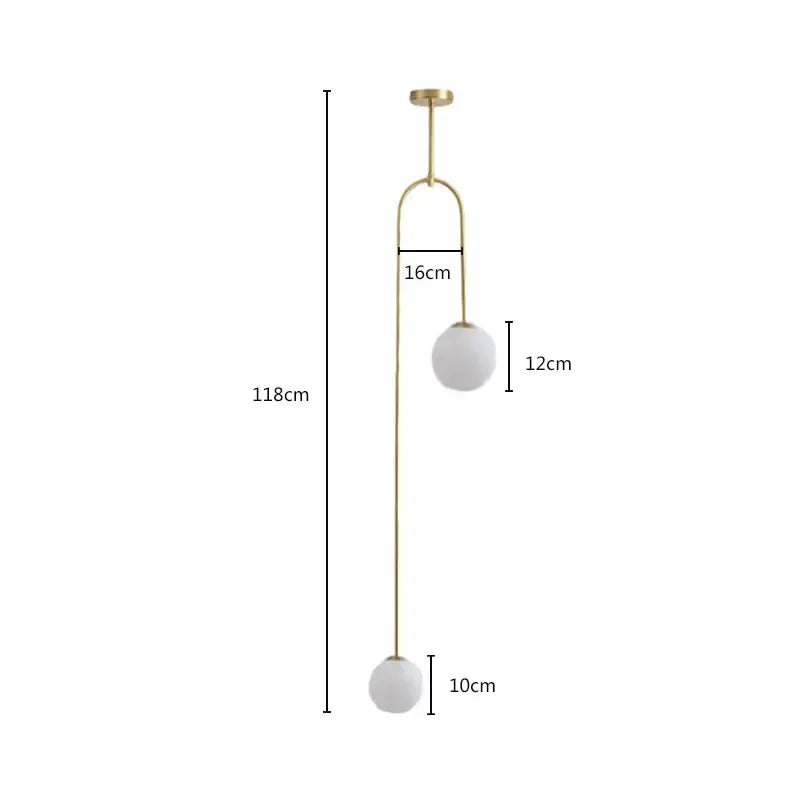DecorBites™ Glass Ball Brass Pendant Lights LED for Restaurant and Bedroom Lighting