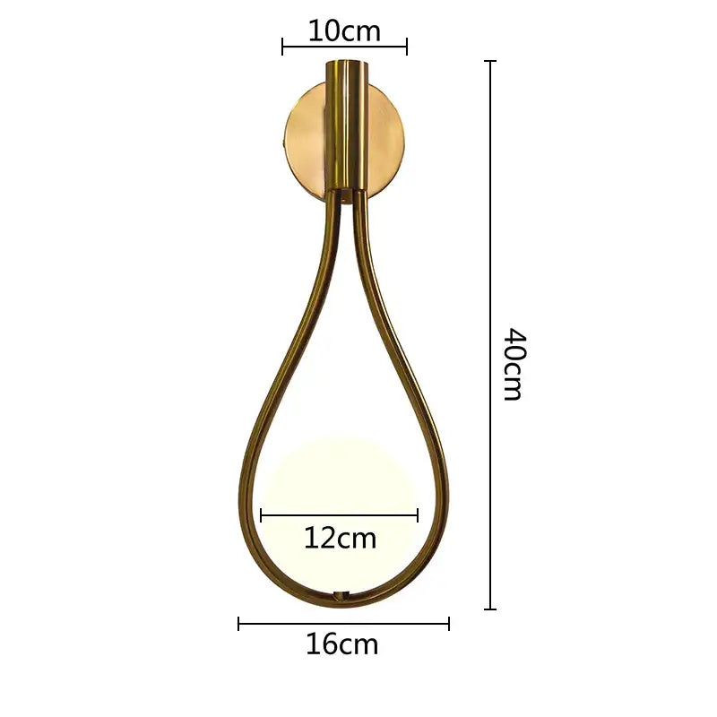 DecorBites™ Glass Ball Brass Wall Lamp LED Bedroom Living Room Lighting