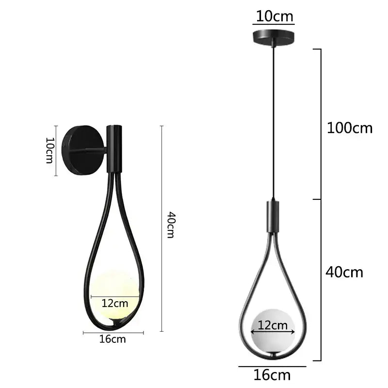 DecorBites™ Glass Ball Brass Wall Lamp LED Bedroom Living Room Lighting