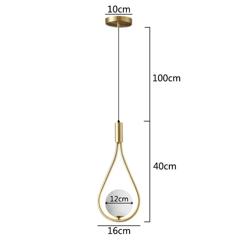 DecorBites™ Glass Ball Brass Wall Lamp LED Bedroom Living Room Lighting