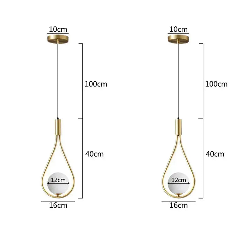 DecorBites™ Glass Ball Brass Wall Lamp LED Bedroom Living Room Lighting