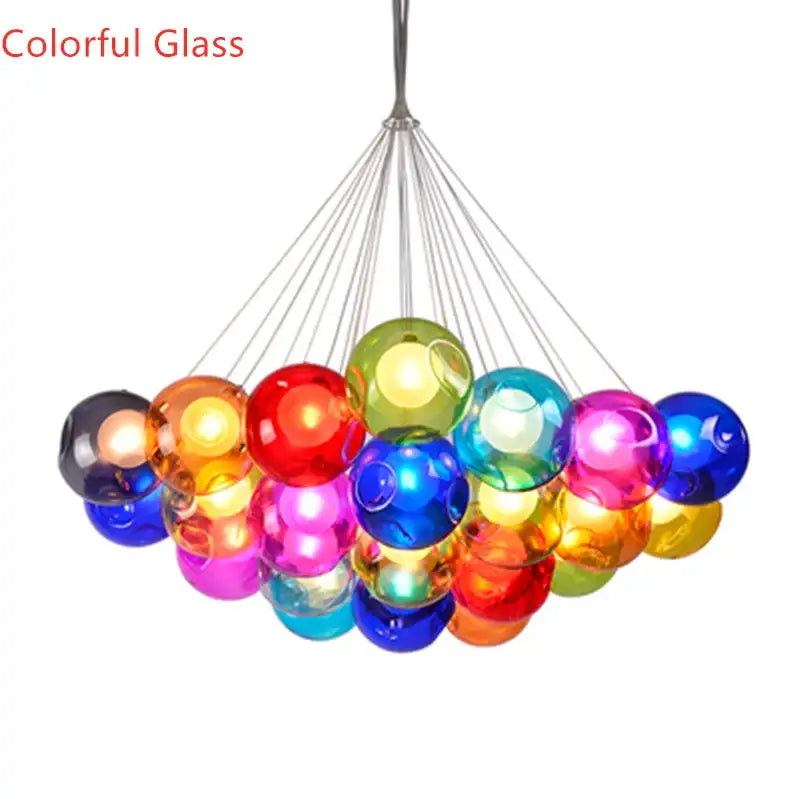 DecorBites™ Glass Ball Bubble Chandelier for Modern Living Room, Bedroom, Dining Table, Clothing Store