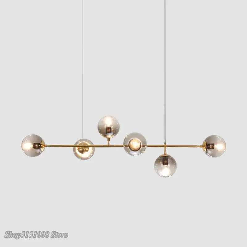 ثريا فقاعية زجاجية كروية بتقنية LED من DecorBites™ لديكور المنزل العصري