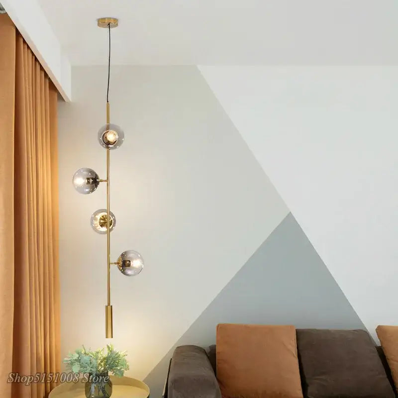 ثريا فقاعية زجاجية كروية بتقنية LED من DecorBites™ لديكور المنزل العصري