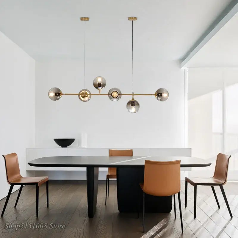 ثريا فقاعية زجاجية كروية بتقنية LED من DecorBites™ لديكور المنزل العصري