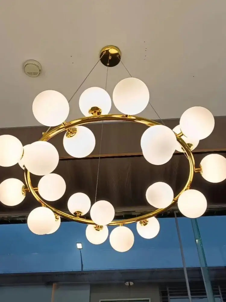 DecorBites™ Glass Ball Ceiling Chandelier for Dining and Living Room Decor