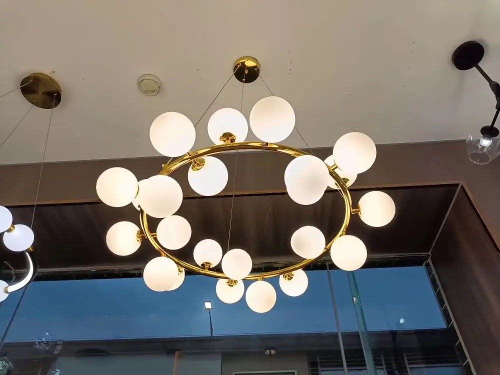 DecorBites™ Glass Ball Ceiling Chandelier for Dining and Living Room Decor