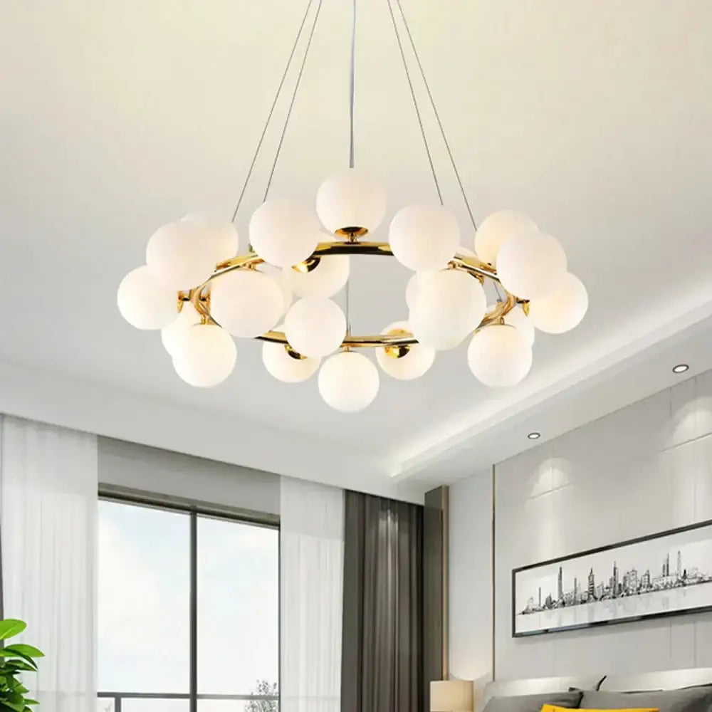 DecorBites™ Glass Ball Ceiling Chandelier for Dining and Living Room Decor