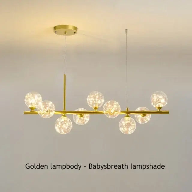 DecorBites™ Glass Ball Ceiling Chandelier for Dining Room