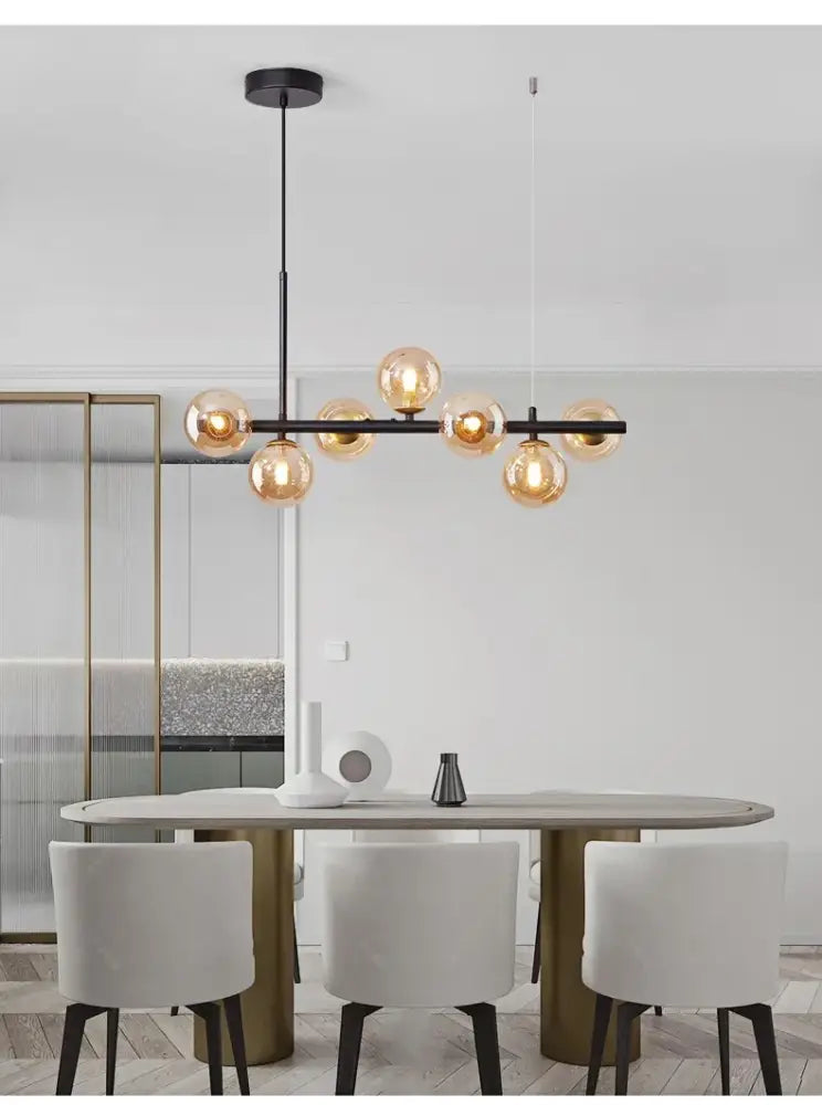 DecorBites™ Glass Ball Ceiling Chandelier for Dining Room