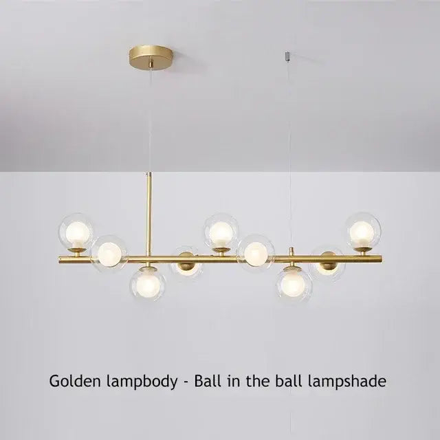 DecorBites™ Glass Ball Ceiling Chandelier for Home Decor