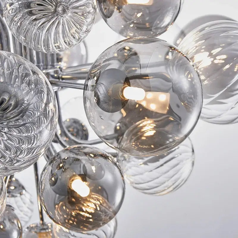 DecorBites™ Glass Ball Ceiling Chandelier for Living Room Dining Bedroom - Nordic Air Bubble Pendant Light